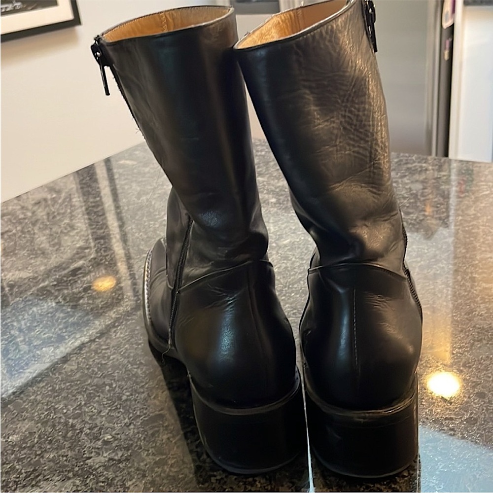 Frye Rush Boots black leather mid-calf